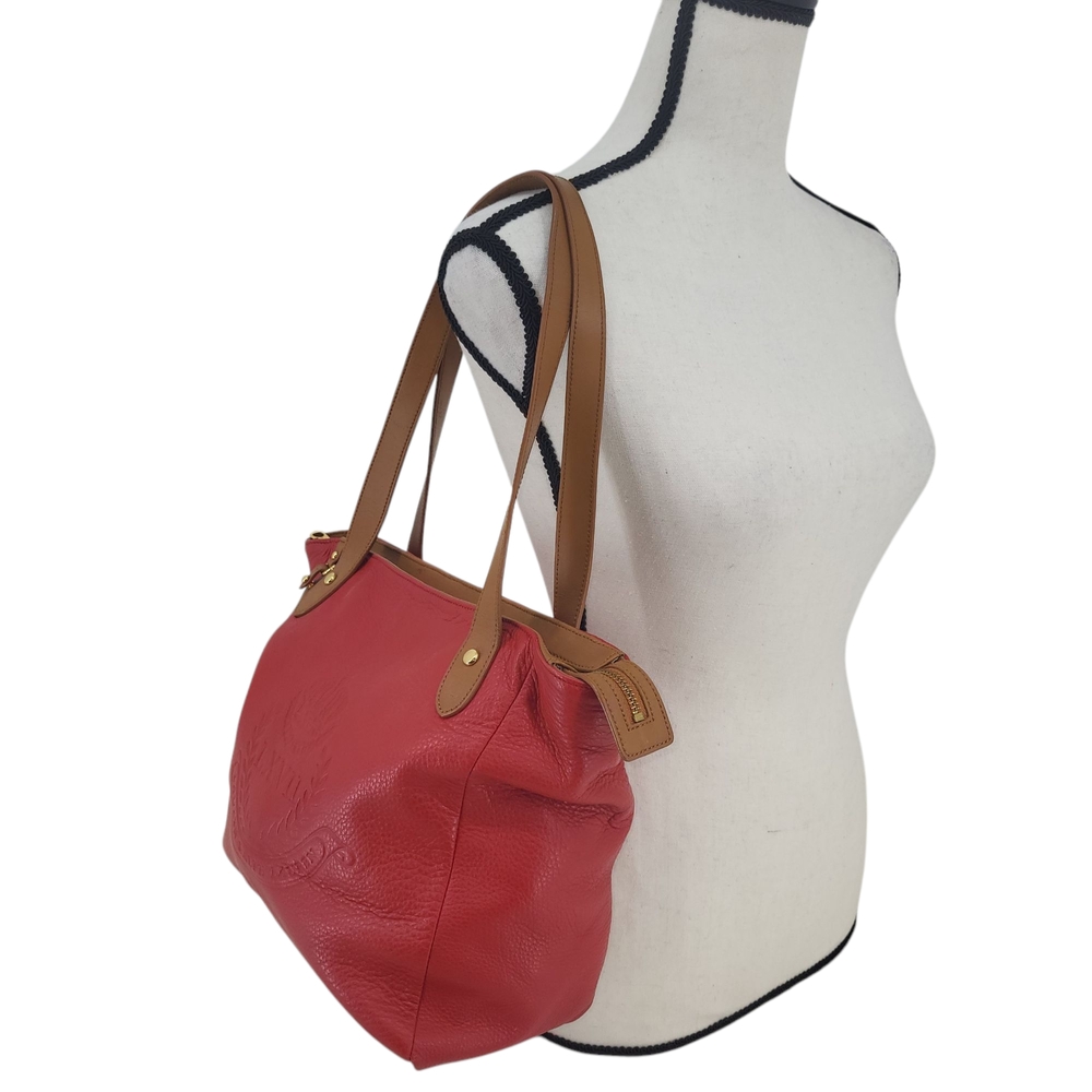 Ralph Lauren Red LeatherTote Bag * Nice!